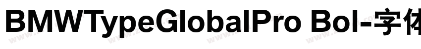 BMWTypeGlobalPro Bol字体转换